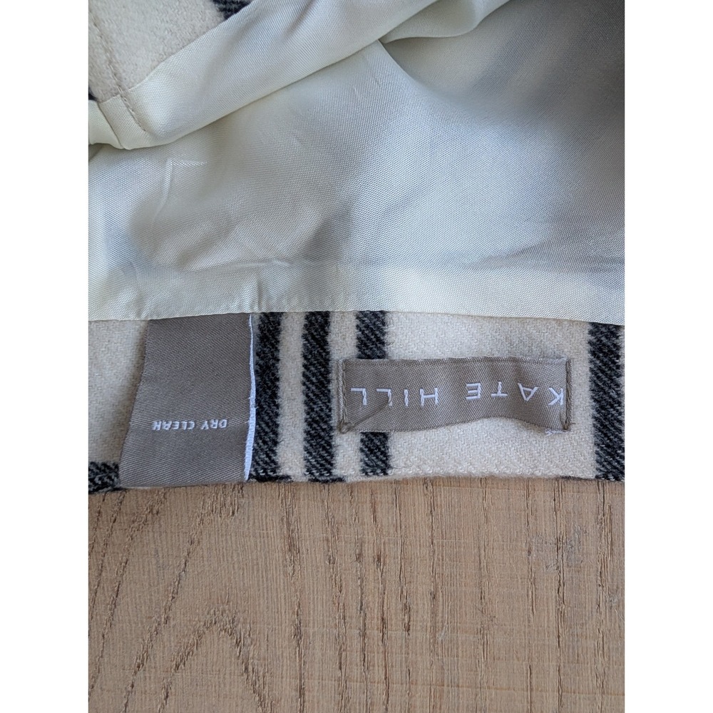 Kate Hill Wool Skirt Black and Cream Plaid Check Career‎ Fall Winter Women's 6 - Picture 2 of 7